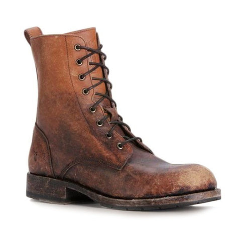 FRYE Men's Rogan Tall Lace-Up Boot, Stone Washed Leather