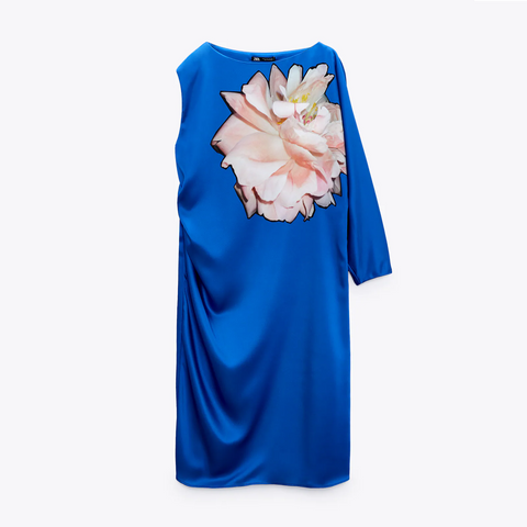 Asymmetric Flower Dress